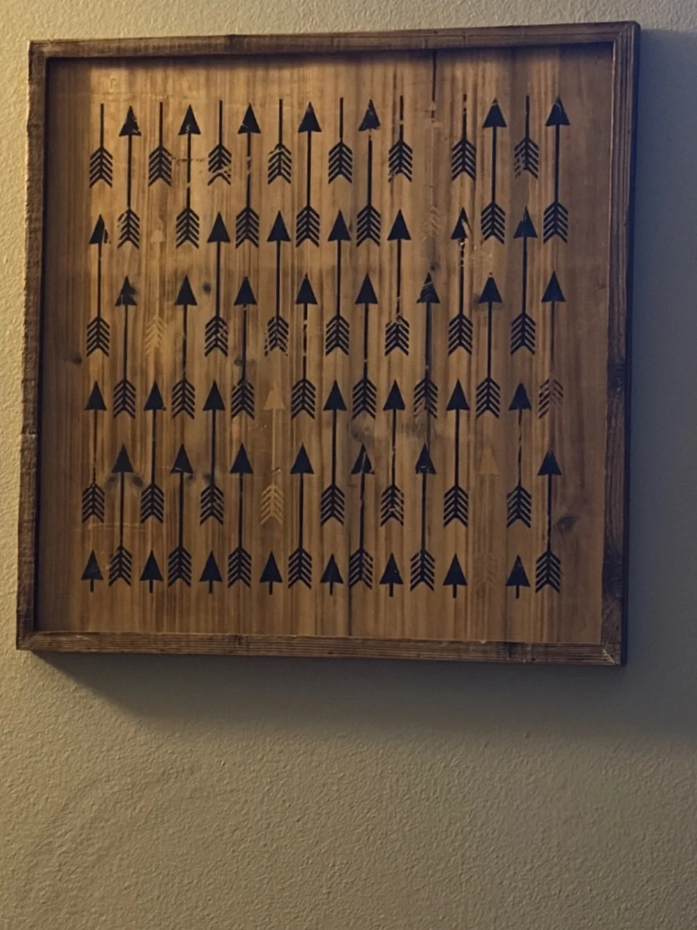 Hobby Lobby Black Arrow Pattern Wood Wall Art